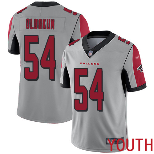 Atlanta Falcons Limited Silver Youth Foye Oluokun Jersey NFL Football 54 Inverted Legend